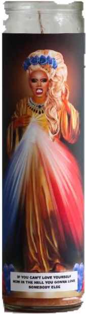 Rupaul Drag Queen Lgbt Black Pink Candle Polyvore Moodboard - Lager (750x1334), Png Download