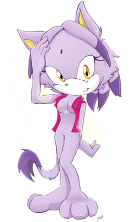 Blaze The Cat Wallpaper Possibly Containing Anime Entitled - Blaze The Cat Young (275x500), Png Download