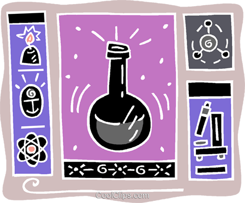Microscope Clipart Science Beaker (480x398), Png Download