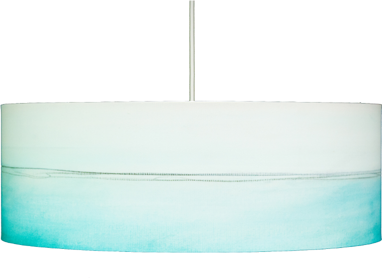 Aqua Lines Drum Pendant Light By Rowan Chase - Pendant Light (800x582), Png Download