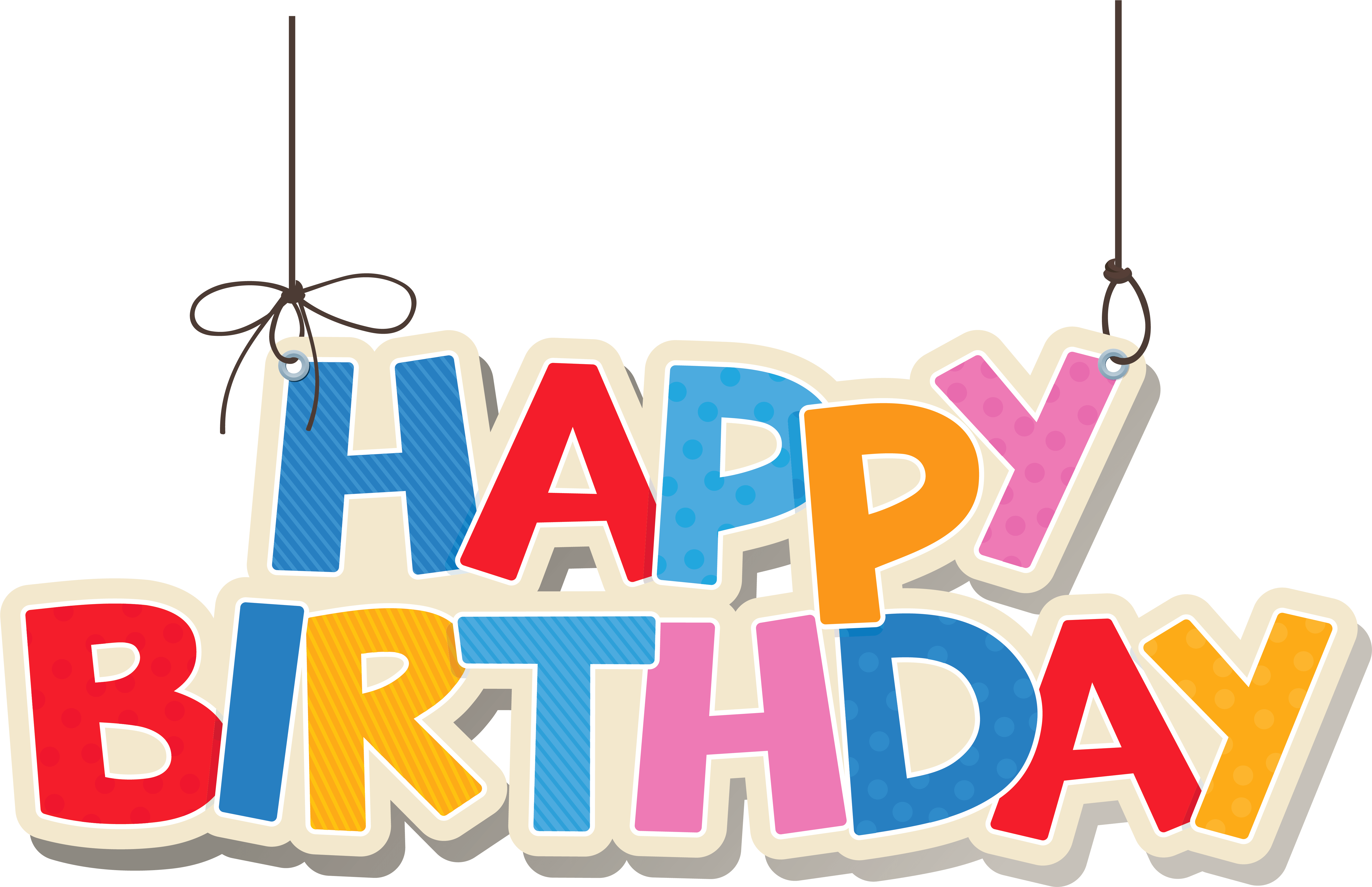 Happy Birthday Word Png (6095x4173), Png Download