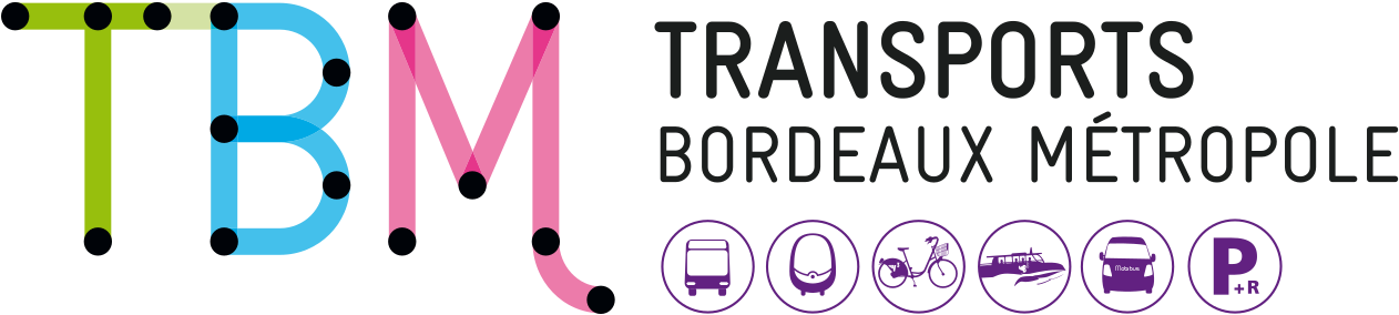 All Light Rail Lines - Logo Transports Bordeaux Métropole (1280x303), Png Download