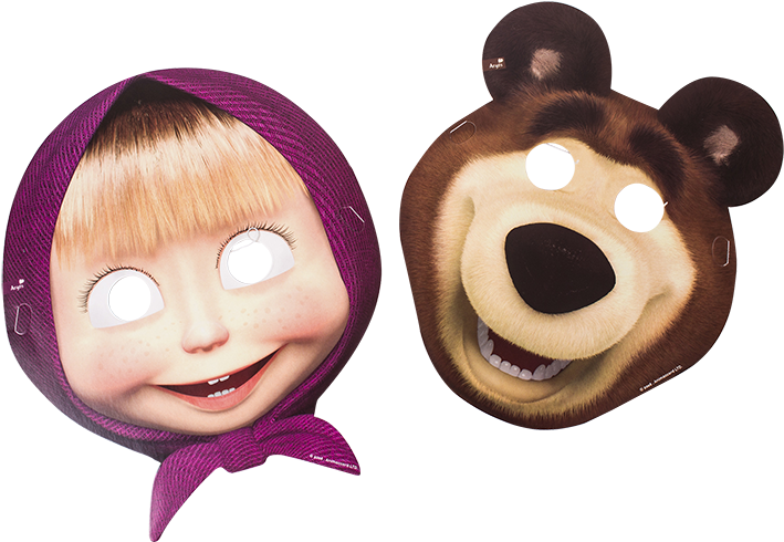 Linea Masha Y El Oso - Mascara De Masha Y El Oso (800x590), Png Download