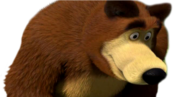 Masha Y El Oso - Masha And The Bear Bear (642x338), Png Download