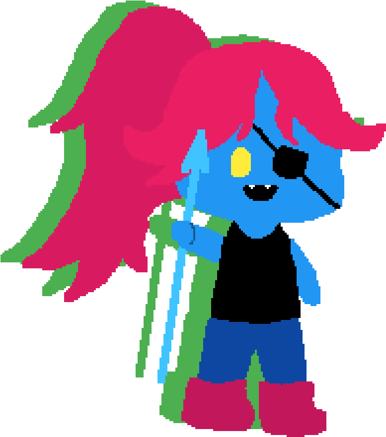 Pixilart Chibi Undyne Madsdernarwhal Png Undyne Png - Anime (1200x1200), Png Download