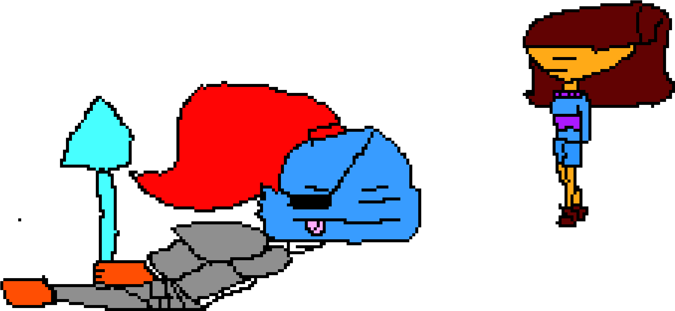 Undyne In The Hotlands Undertale - Pixel Art (2340x1250), Png Download