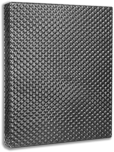 Perforated Deep Textured Metal - Black Steel Perforated Panel (400x504), Png Download