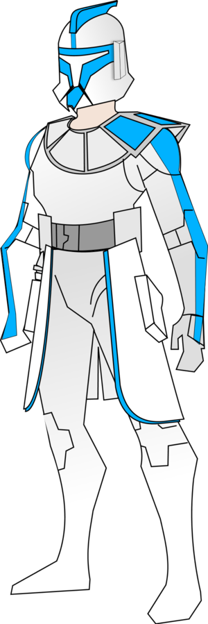 Stormtrooper Clipart Clone Trooper - Star Wars (300x899), Png Download