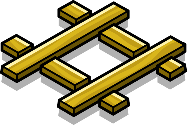 Gold Railroad Crossing Sprite 002 (640x428), Png Download