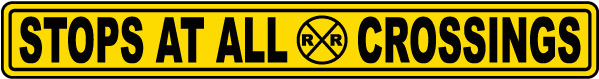 Stops At All Railroad Crossings Label - Tin Sign: Island Girl Crossing, 18x12in. (600x218), Png Download