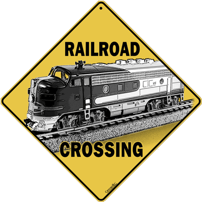 Railroad Crossing Sign - Crossing Sign (420x420), Png Download