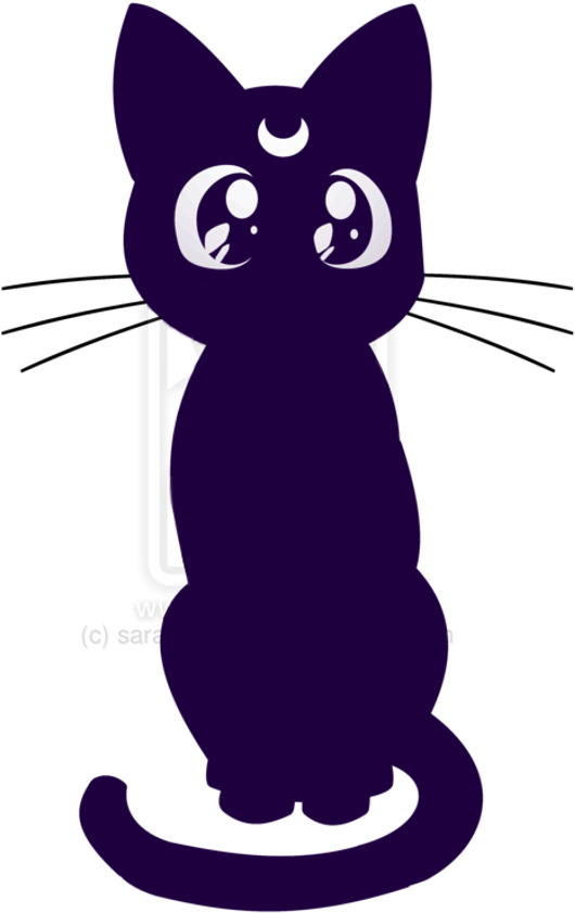 Luna Sailormoon Cat Navegantedalua Gato - Luna Sailor Moon Png (1024x1024), Png Download
