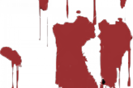 Handprint Clipart Muddy - Bloody Handprint (450x300), Png Download