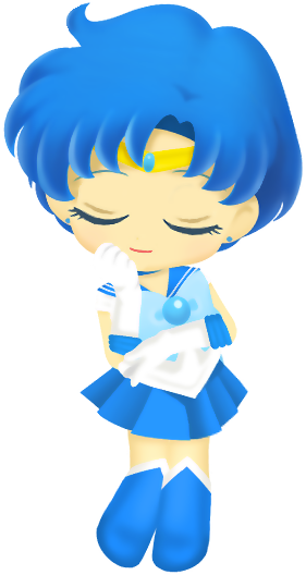 Mercury Sailordrops Shy - Sailor Moon Drops Sailor Mercury (364x557), Png Download