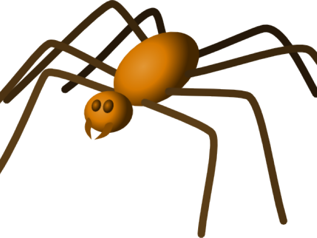 Spider Clipart Transparent Background - Orange Spider Clipart (640x480), Png Download