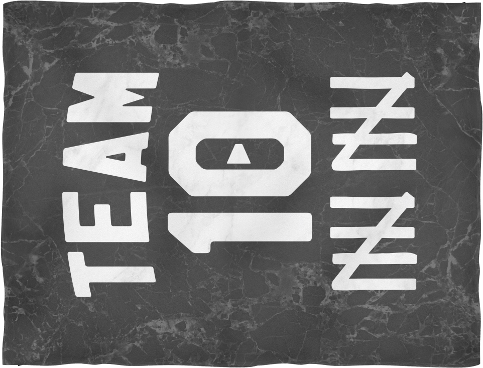 Team 10 Official Blanket - Black Team 10 Logo (1024x1024), Png Download