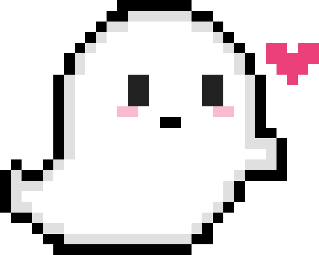 Cute Pixel Ghost - Cute Halloween Pixel Art (1184x1184), Png Download