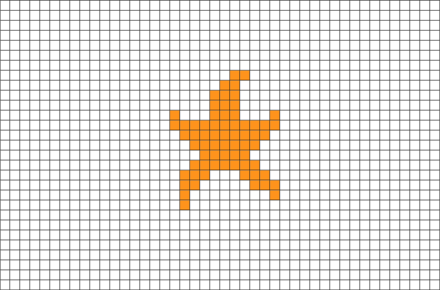 Modèle Pixel Art Facile (880x581), Png Download