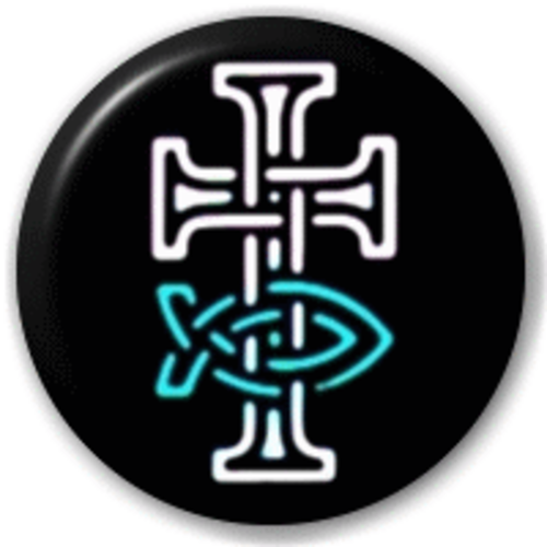 Small 25mm Lapel Pin Button Badge Novelty Celtic Cross (500x500), Png Download