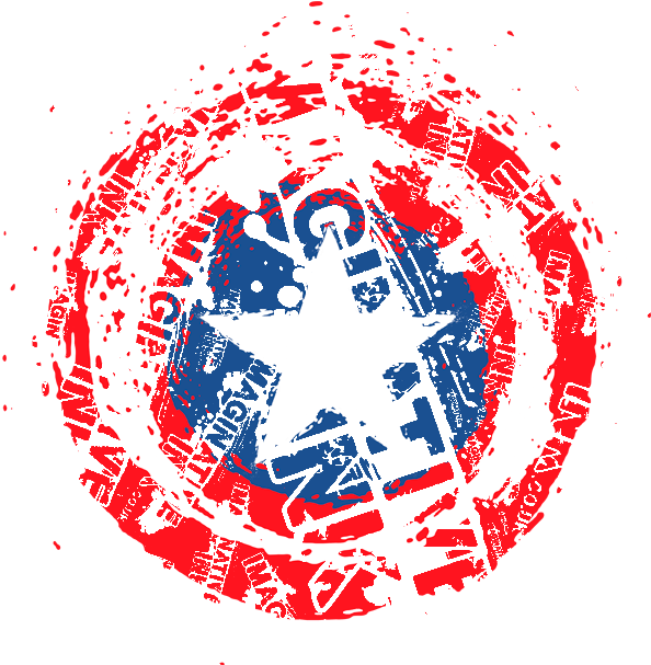 Captain America Swirl Imaginative Women Longsleeve (600x606), Png Download