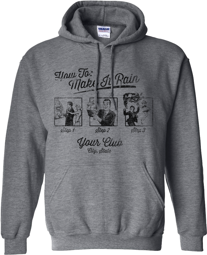 Make It Rain - Gildan 18500 Dark Heather (900x900), Png Download