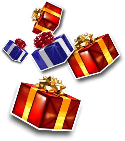 The Presents - Gifts Rain (439x501), Png Download