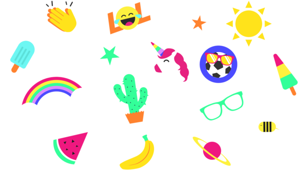 The Image Has Many Different Emojis Including A Unicorn, (640x360), Png Download
