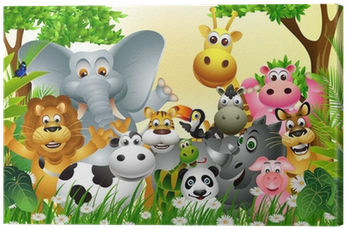 Tropical Forest Animals Forest Animal Vector Png And - Fotobehang Animals 104x70 Cm (400x400), Png Download