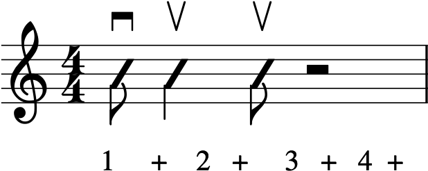 Syncopated Eighth Quarter With Rest - Spotify To Usb (625x309), Png Download
