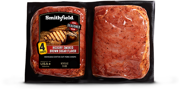 Hickory Smoked Brown Sugar Pork Chops - Pork Chop (620x450), Png Download