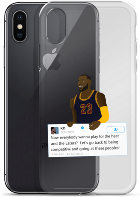 Lebron James Holding Kevin Durant Tweet - Iphone X Case Kyrie (480x480), Png Download