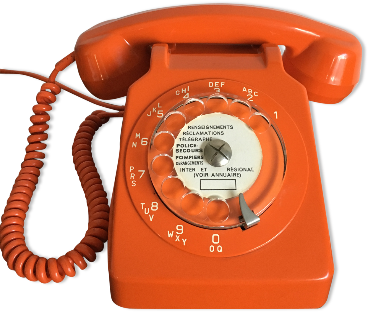 Telephone A Cadran Orange (1457x1457), Png Download