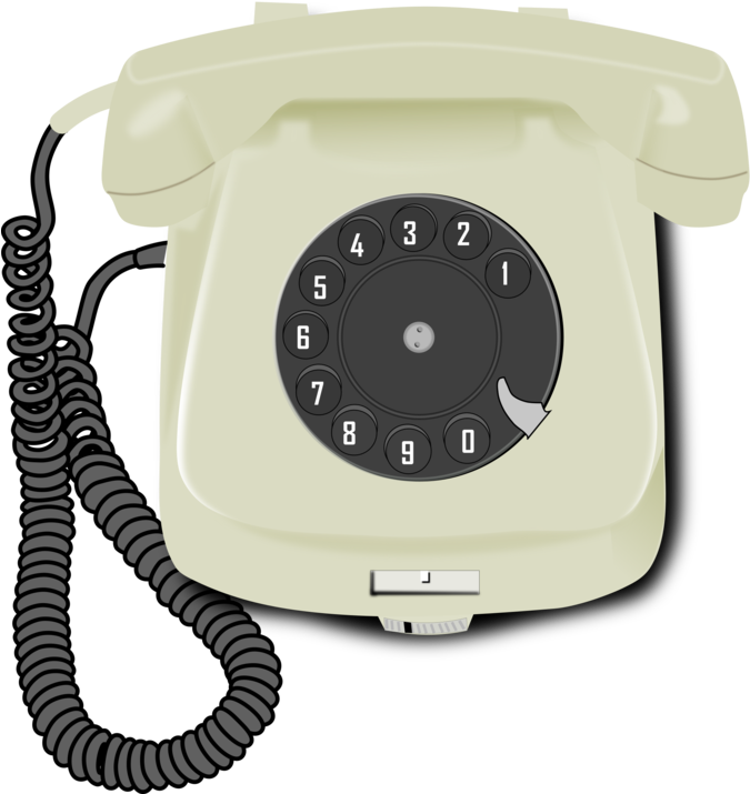 Telephone Mobile Phones Computer Icons Rotary Dial - Old Phone Png (703x750), Png Download