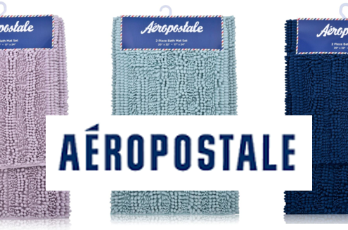 2-piece Noodle Rug Bath Mat Set - Aeropostale Brand (495x327), Png Download
