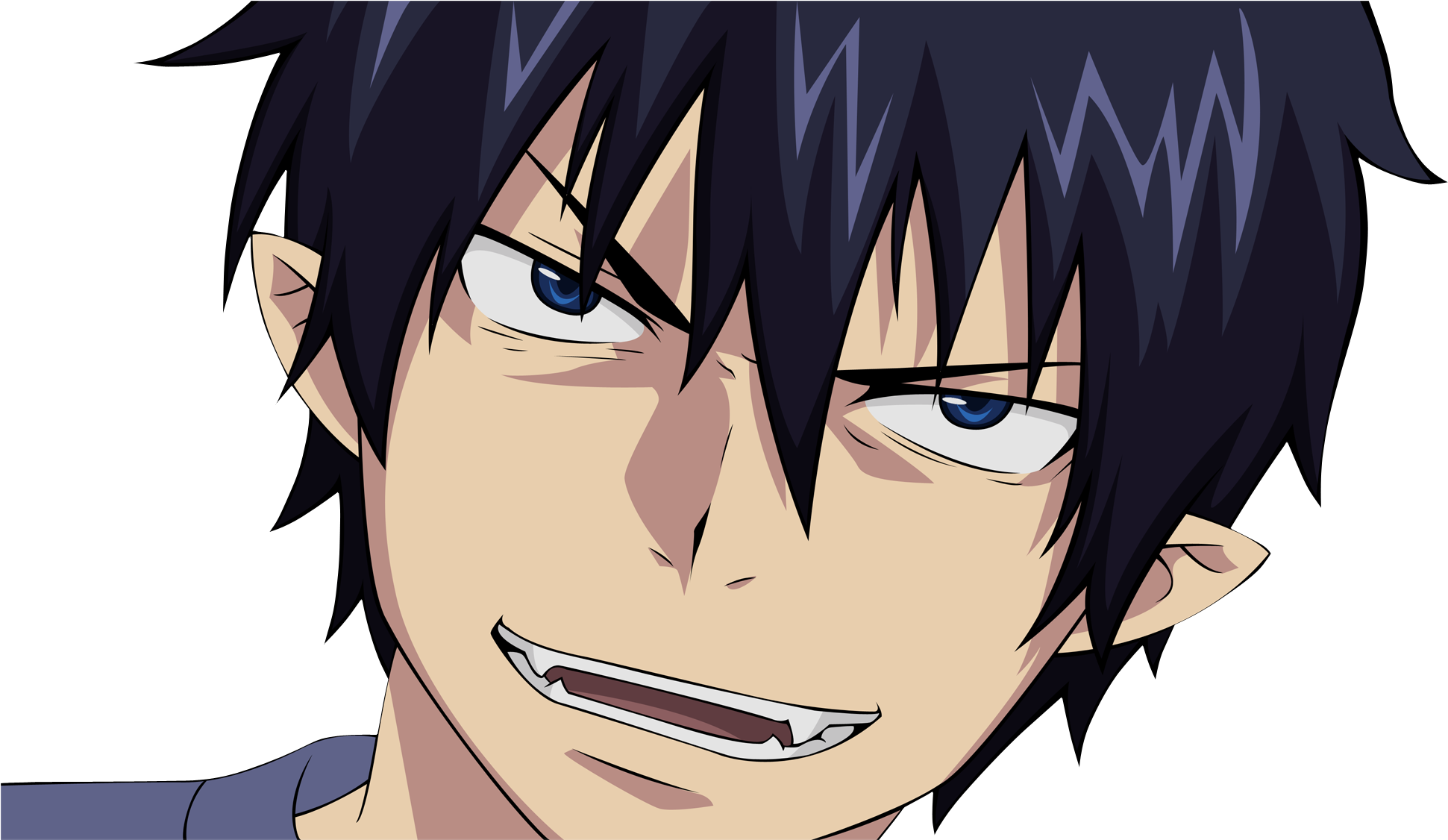 Ao No Exorcist Rin Okumura Face2 - Ao No Exorcist Okumura Rin Render (2000x1125), Png Download