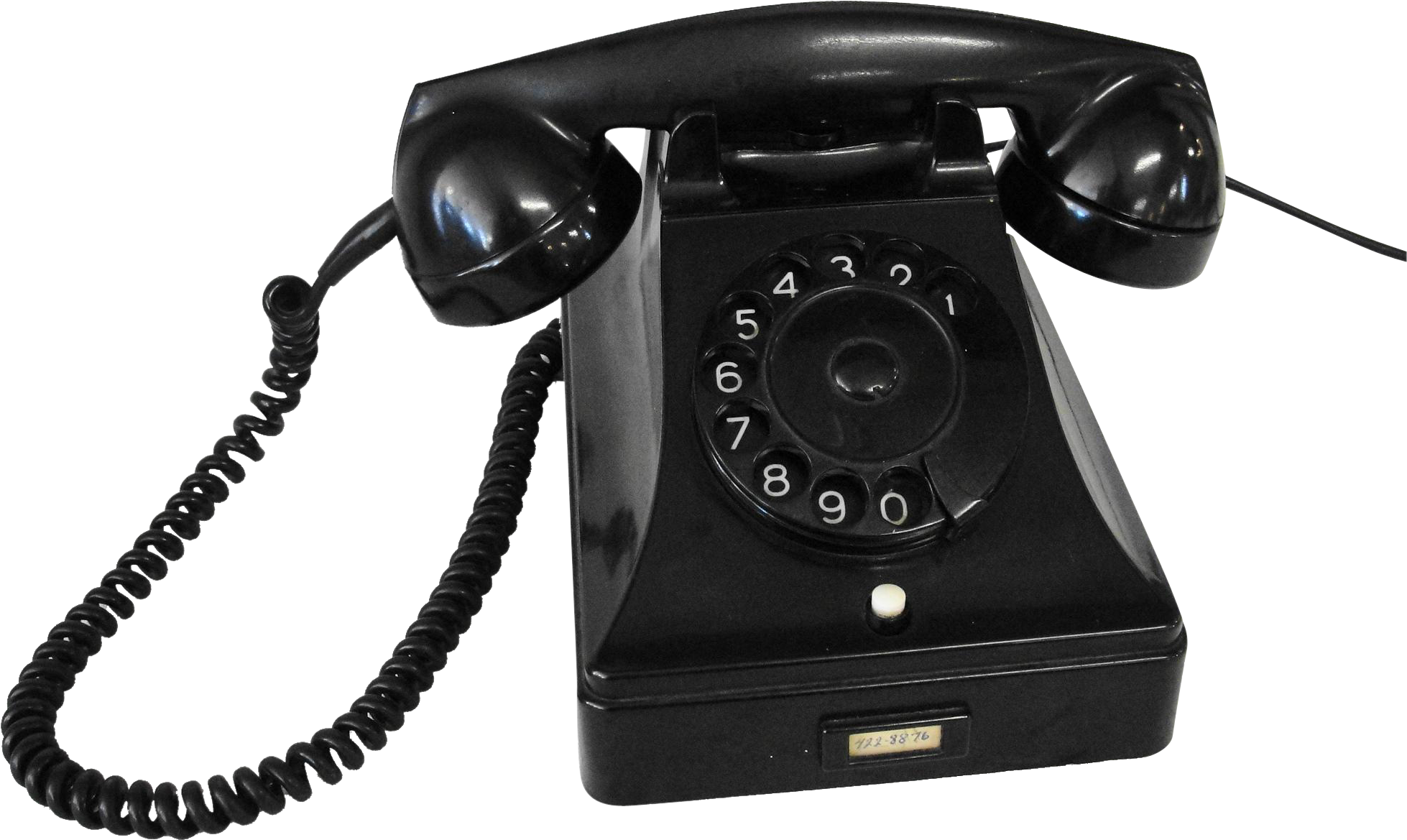 Vintage Rotary Dial Telephone - Corded Phone (1957x1957), Png Download