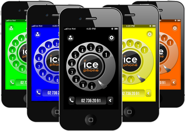 Ice Phone - Ios - Ice-watch Ice-phone Retro Handset - Blue Rubberised (650x466), Png Download
