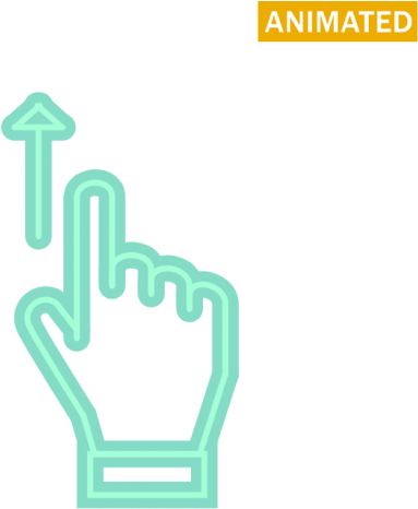 Swipe Up - Swipe Right Animated Png (548x548), Png Download
