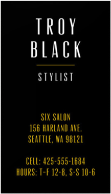 Edgy Stylist Business Card Template Edgy Stylist Business - Business Card (480x480), Png Download