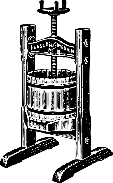 Free Vector Wine Press Clip Art - Wine Press (366x592), Png Download