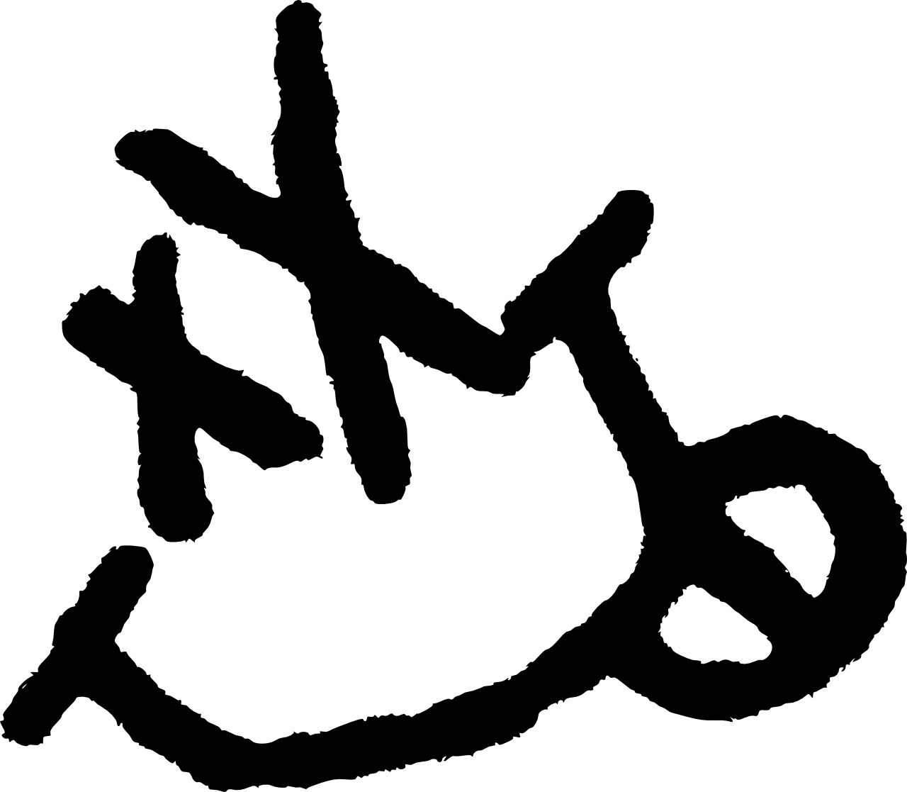 Crosseye Dead Face - Graffiti Dead Face (1280x1117), Png Download