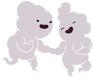 Cloud People - Adventure Time Cloud People (401x355), Png Download