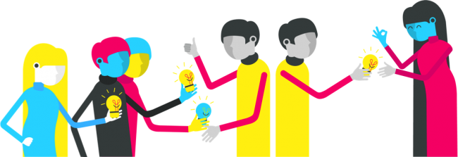 People Connecting (650x223), Png Download