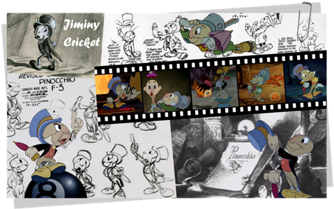 Tout En Se Réchauffant Le Dos, Jiminy Découvre Avec - Cartoon (484x311), Png Download