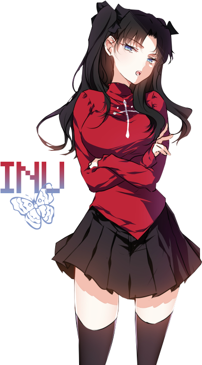 Rin Tohsaka By Plumadeazucar - Rin Tohsaka De Fate Stay Night (498x750), Png Download