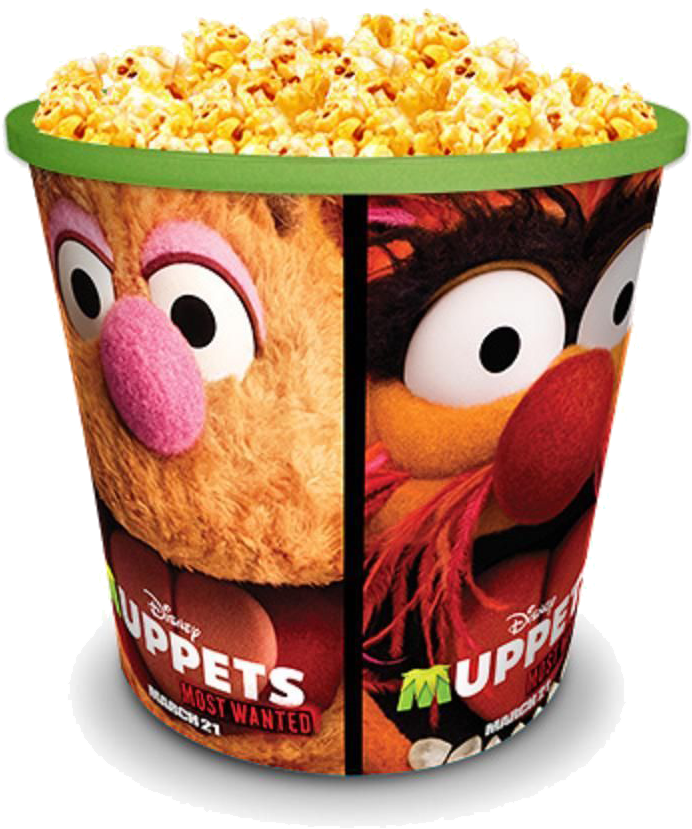 Certain Theaters Carried This Popcorn Bucket Prior - The Muppets (720x862), Png Download