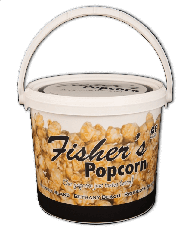 Fisher's Popcorn - Fisher's Popcorn 1.5 Gallon Popcorn Tub (664x767), Png Download