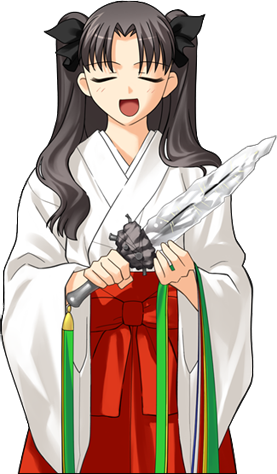 Post By Tohsaka Rin On Nov 14, 2011 At - Tohsaka Rin Fha Sprites (277x474), Png Download