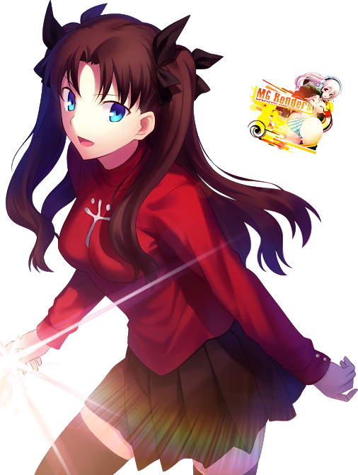 Spoiler - - Tohsaka Rin School Uniform (506x671), Png Download