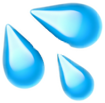 Sweat Droplets Emoji (406x398), Png Download